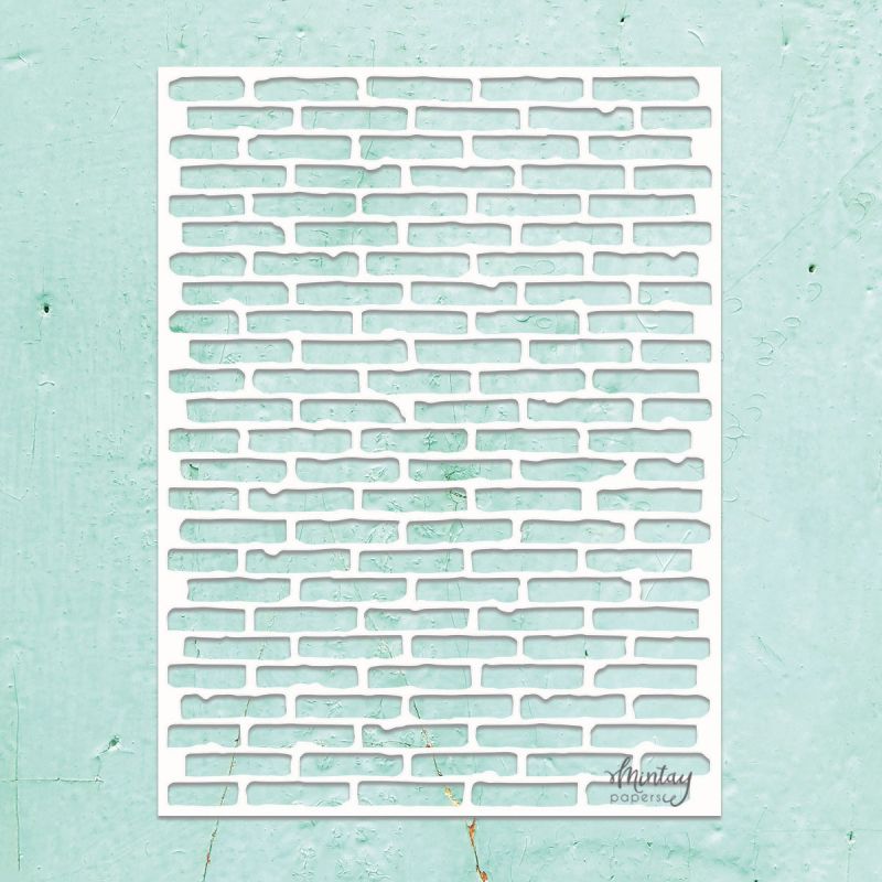 Mintay Kreativa - 6 x 8 Stencil - Brick Wall