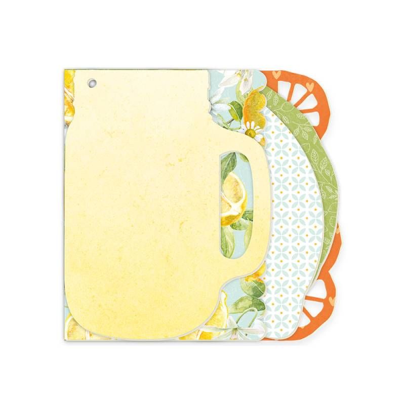 Fresh Lemonade - Mix and match - chipboard albumalap scrapbook papírokkal
