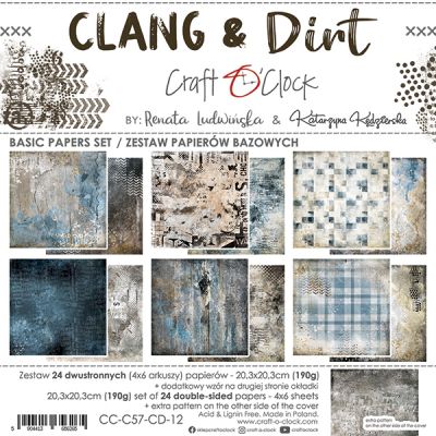 Clang & Dirt Basic set - papírkészlet 20,3 x 20,3 cm