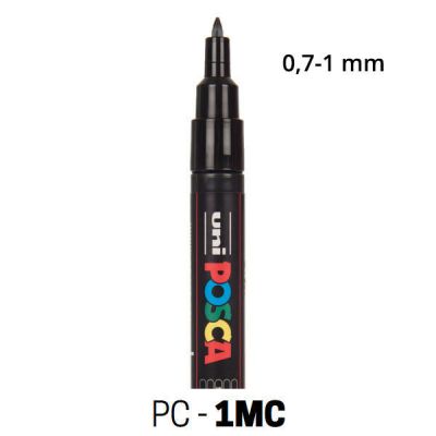 UNI POSCA PC-1M filctoll 0,7-1 mm - 1, fekete