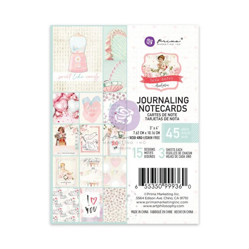 Love Notes kollekció - Journaling Cards - 3"x4" , 45 lap