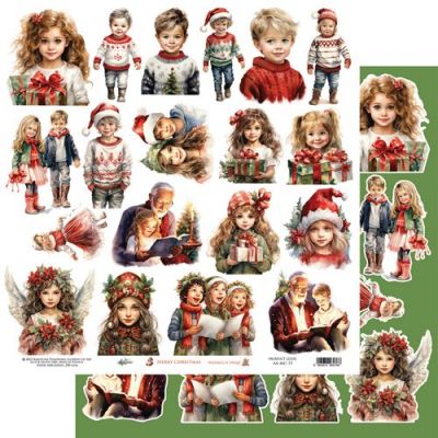 Merry Christmas - Kids - 12"x12" kivágóív