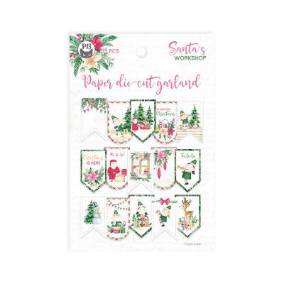 Santa's workshop - zászló girland - 15 db