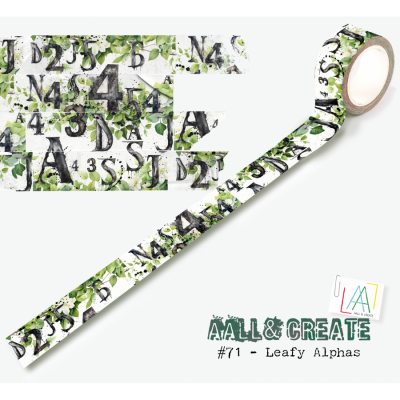 AALL and Create washi tape des.71 - Leafy Alphas