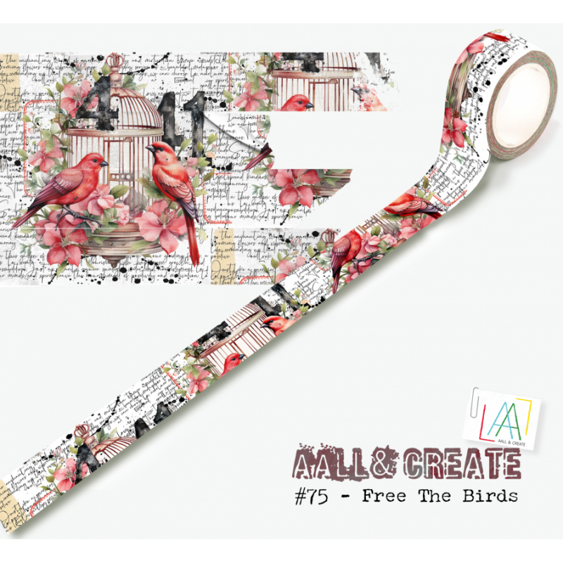AALL and Create washi tape des.75 - Free The Birds