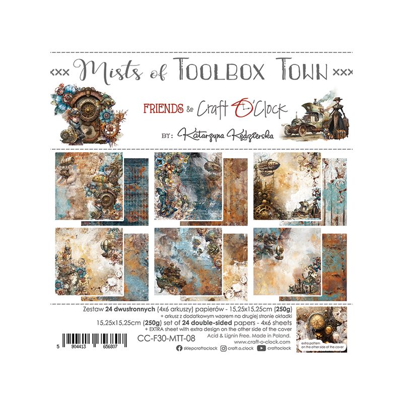 Mists of Toolbox Town - papírkészlet 15,25 x 15,25 cm
