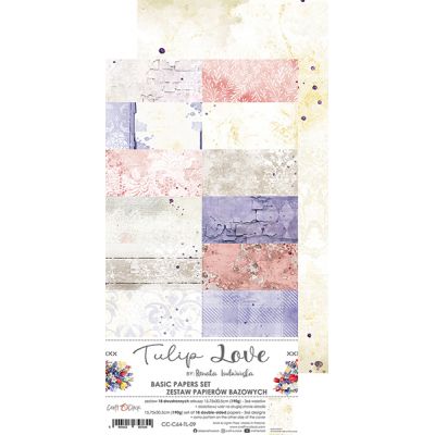 Tulip Love Basic set - papírkészlet 15,5x30,5cm