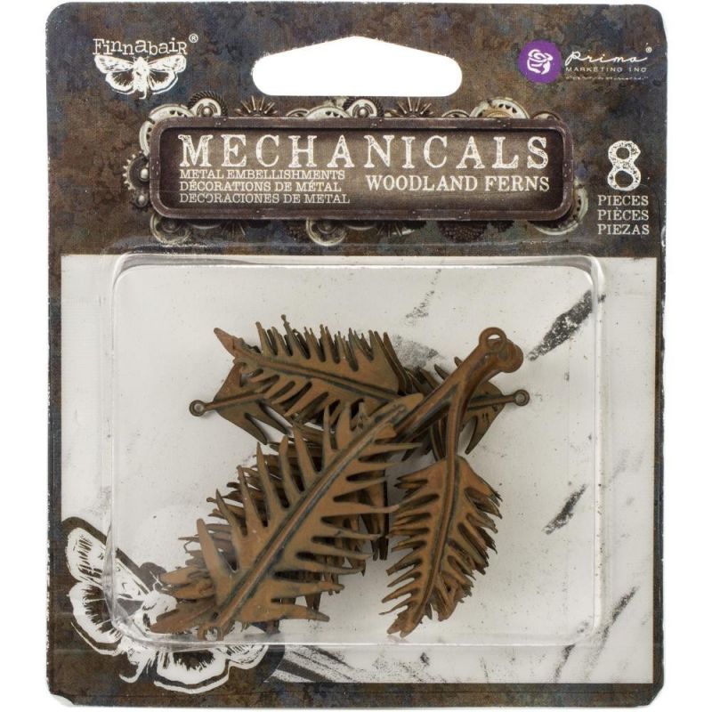 Finnabair - Mechanicals - Metal Embellishments - Woodland Fern 8db/csomag