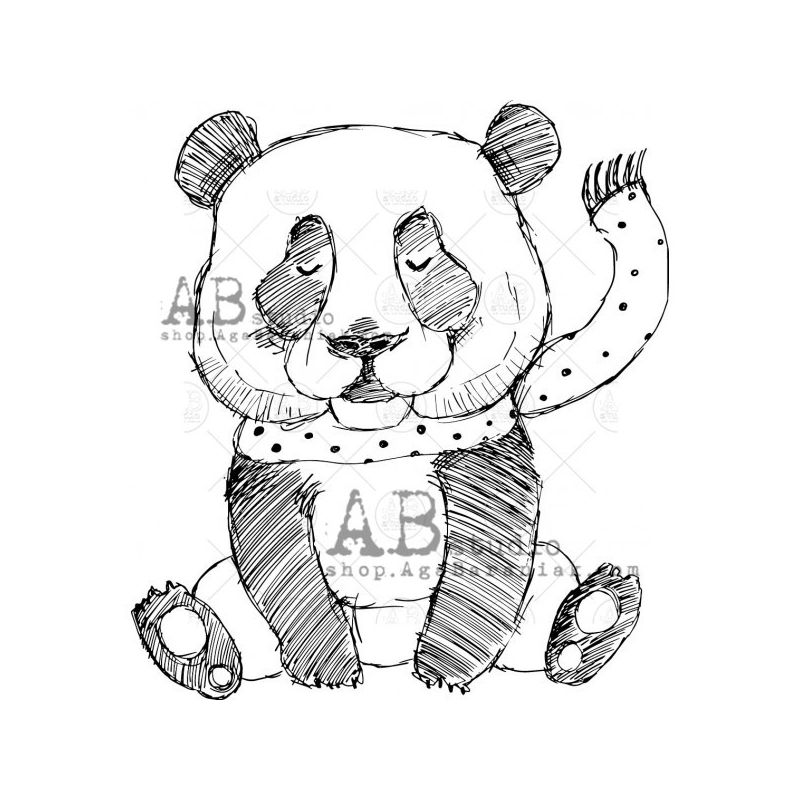 Gumibélyegző ID-574 "Christmas panda"